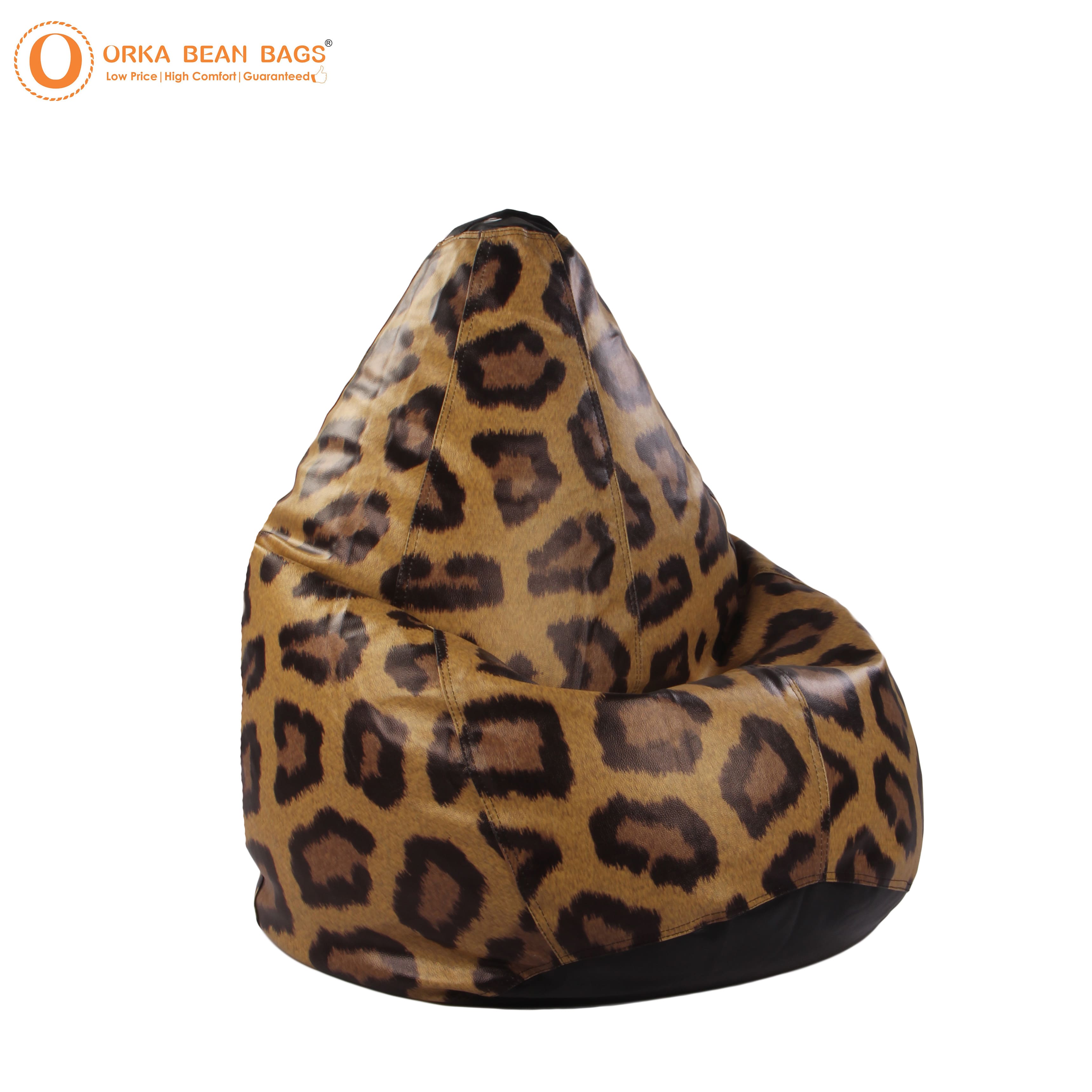 Orka Digital Printed Leopard Print XXXL Bean Bag Filled With Beans view 6